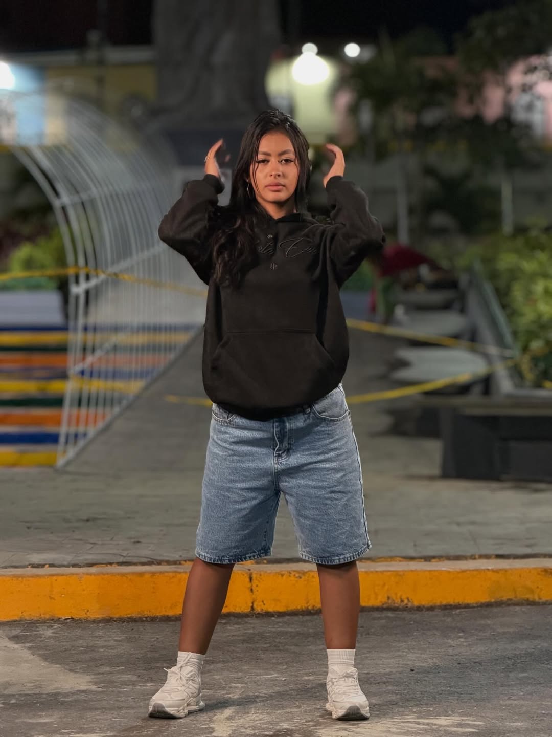 Midnight Mesh Hoodie – Oversized Black Rhinestone Mesh Streetwear Hoodie