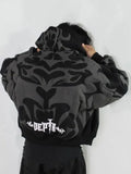 Tribal Shadow Oversized Hoodie – Streetwear Graphic Pullover