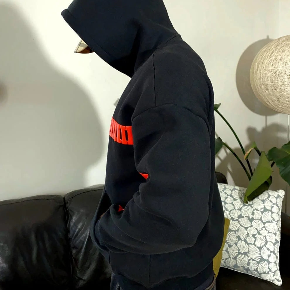 Couple Matching Hoodie – I Love You This Much Graphic Oversized Fit