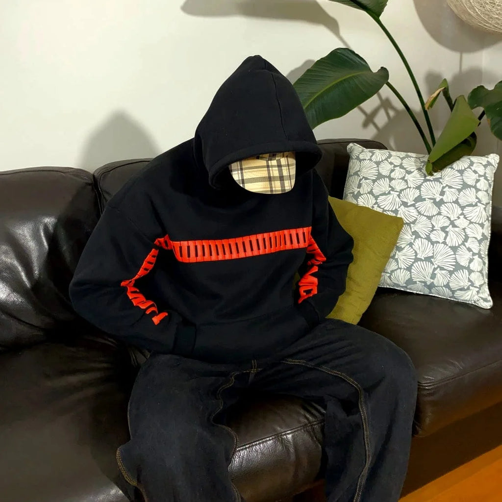 Couple Matching Hoodie – I Love You This Much Graphic Oversized Fit