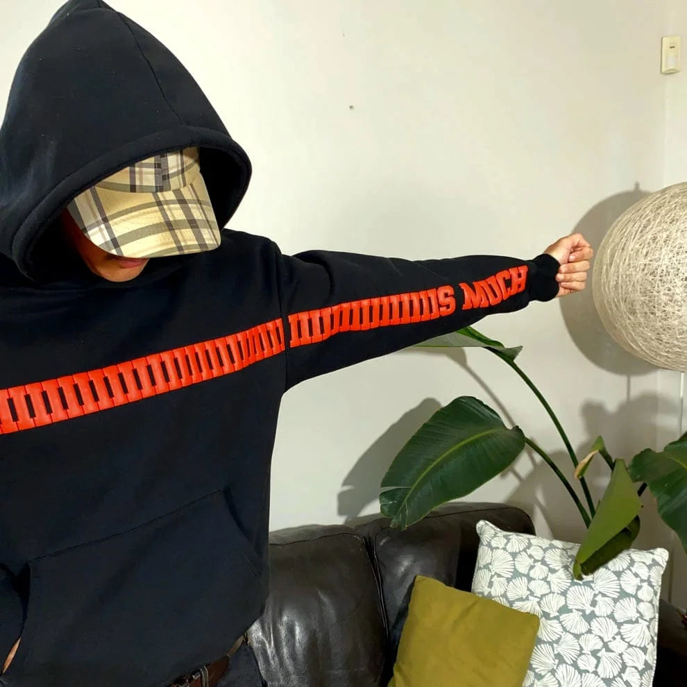 Couple Matching Hoodie – I Love You This Much Graphic Oversized Fit