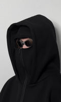Protective hoodie balaclava for enhanced warmth and safety during outdoor activities.