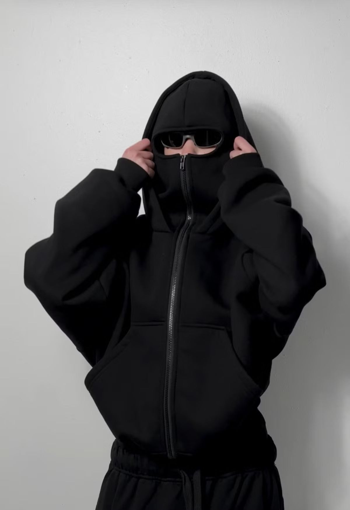 Protective hoodie balaclava for enhanced warmth and safety during outdoor activities.