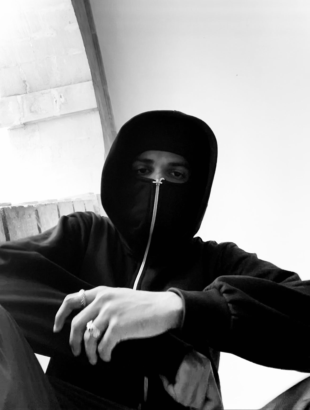 Protective hoodie balaclava for enhanced warmth and safety during outdoor activities.