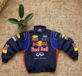 Red Bull Vintage Embroidered Jacket | Classic Motorsport Apparel (Embroidered)