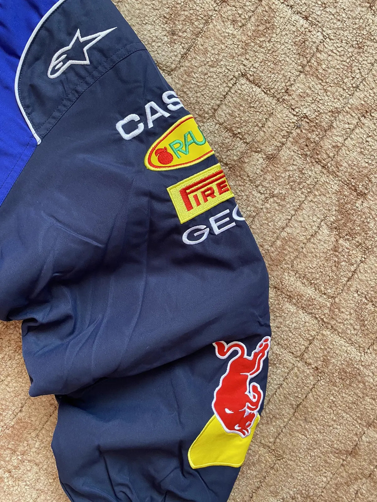 Red Bull Vintage Embroidered Jacket | Classic Motorsport Apparel (Embroidered)