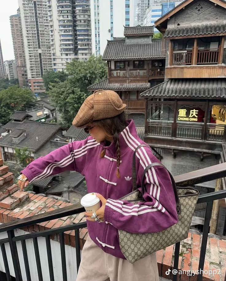 CNY Suede Jacket in Wine Purple – Unisex Modern Chinese Streetwear