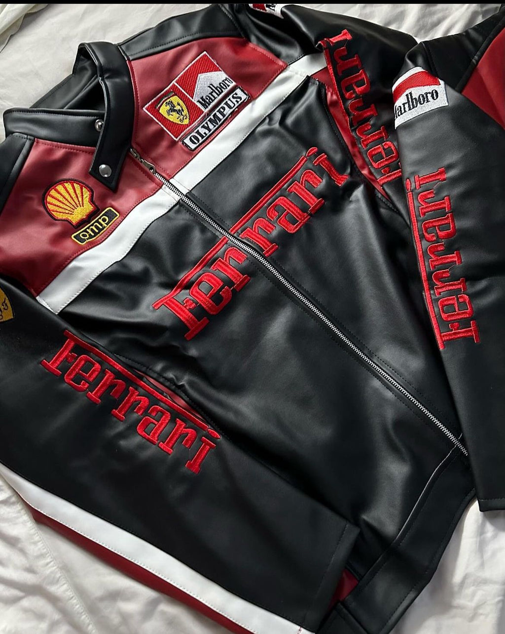 Olympus Motorcycles Leather Jacket – Premium Black & Red Biker Jacket for Men | Riding Gear for Motorcyclists