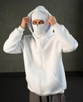 White Ultimate Balaclava Hoodie | Stylish & Functional All Weather Essential