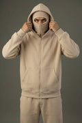 Beige  Ultimate Balaclava Hoodie | Stylish & Functional All Weather Essential