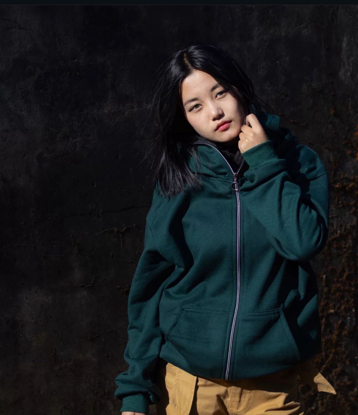 Bottle Green Balaclava Hoodie for Men & Women | Premium Winter Zipper Hoodie with Face Cover