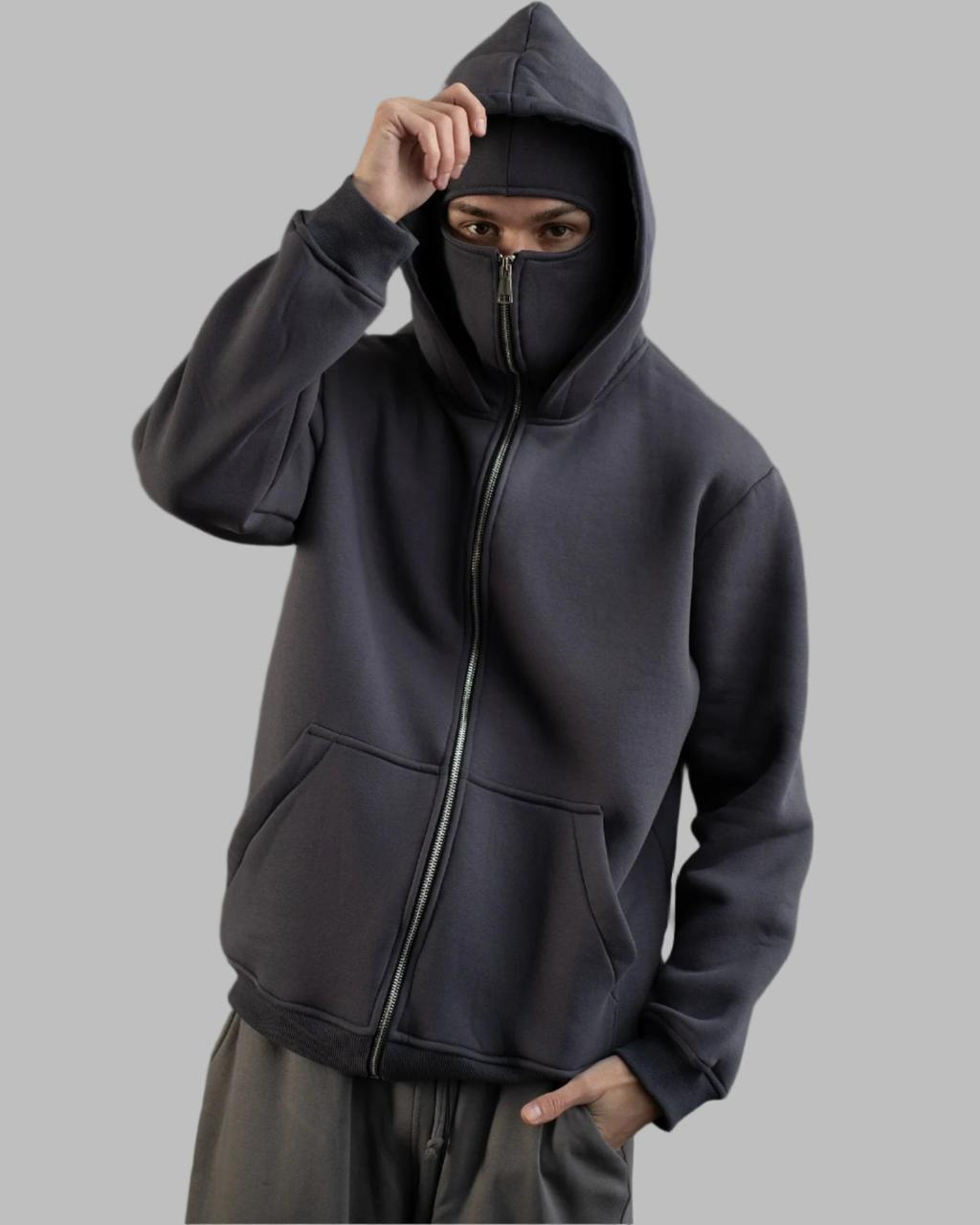 Dark Grey Ultimate Balaclava Hoodie | Stylish & Functional All Weather Essential