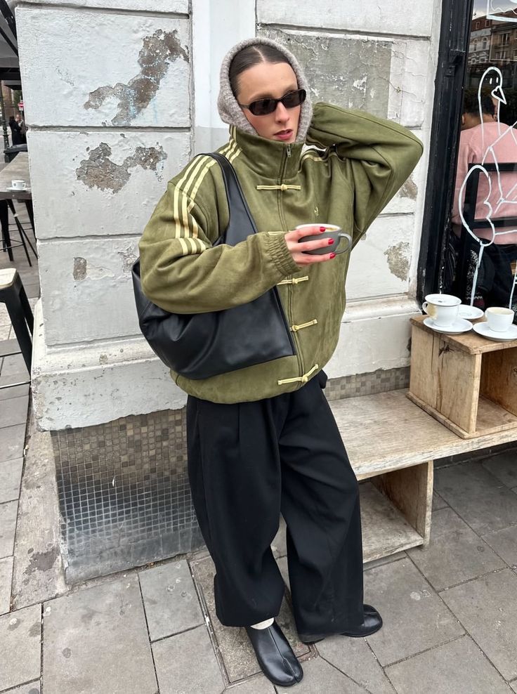 Unisex CNY Suede Jacket Olive Green | Chinese New Year Inspired Toggle Button Jacket | Premium Asian Style Streetwear Jacket for Men & Women