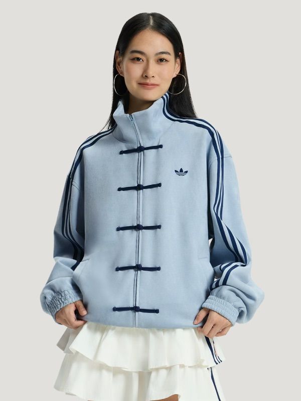 CNY Inspired Unisex Suede Jacket | Premium Streetwear Outerwear Aqua blue