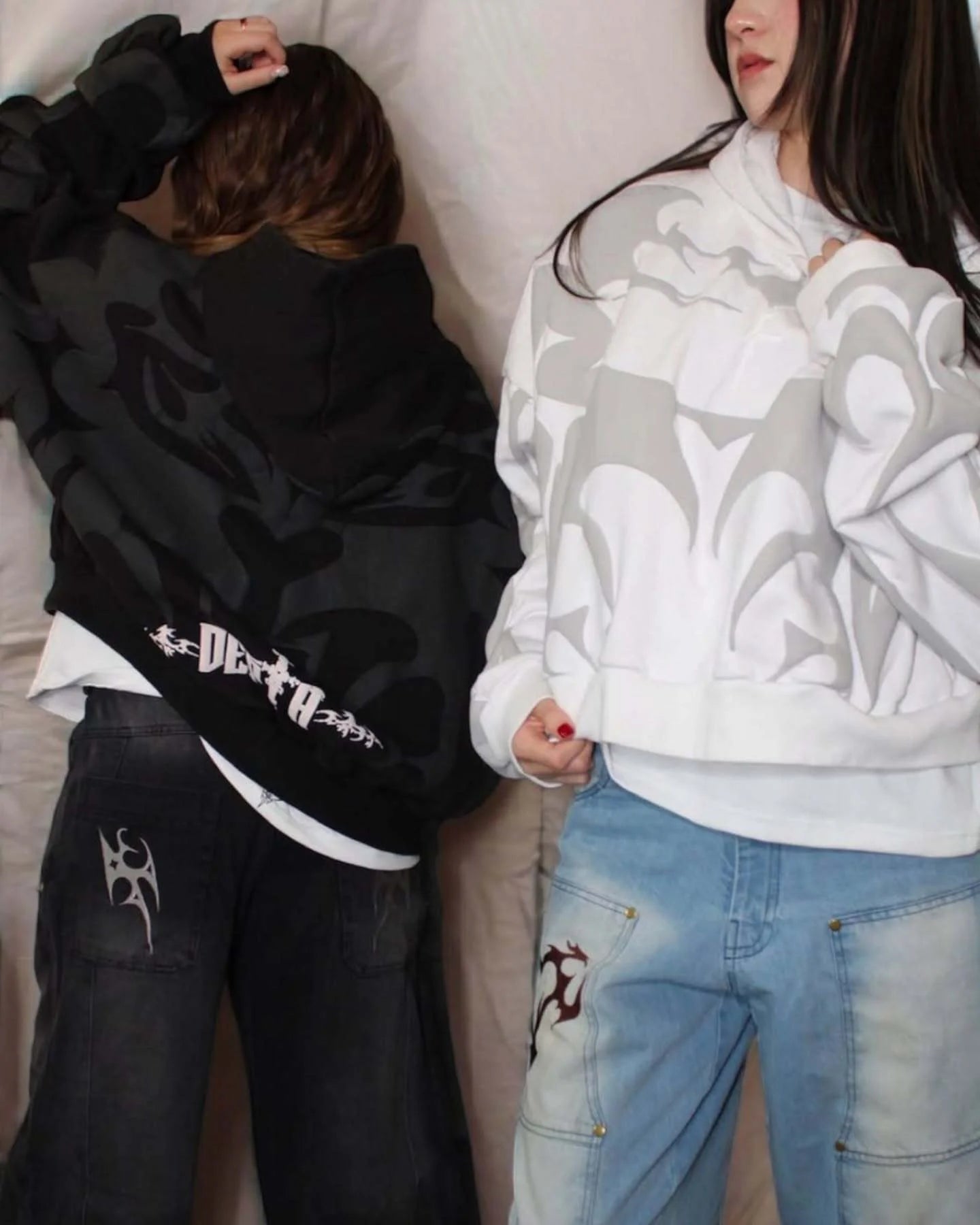 Tribal Shadow Oversized Hoodie – Streetwear Graphic Pullover