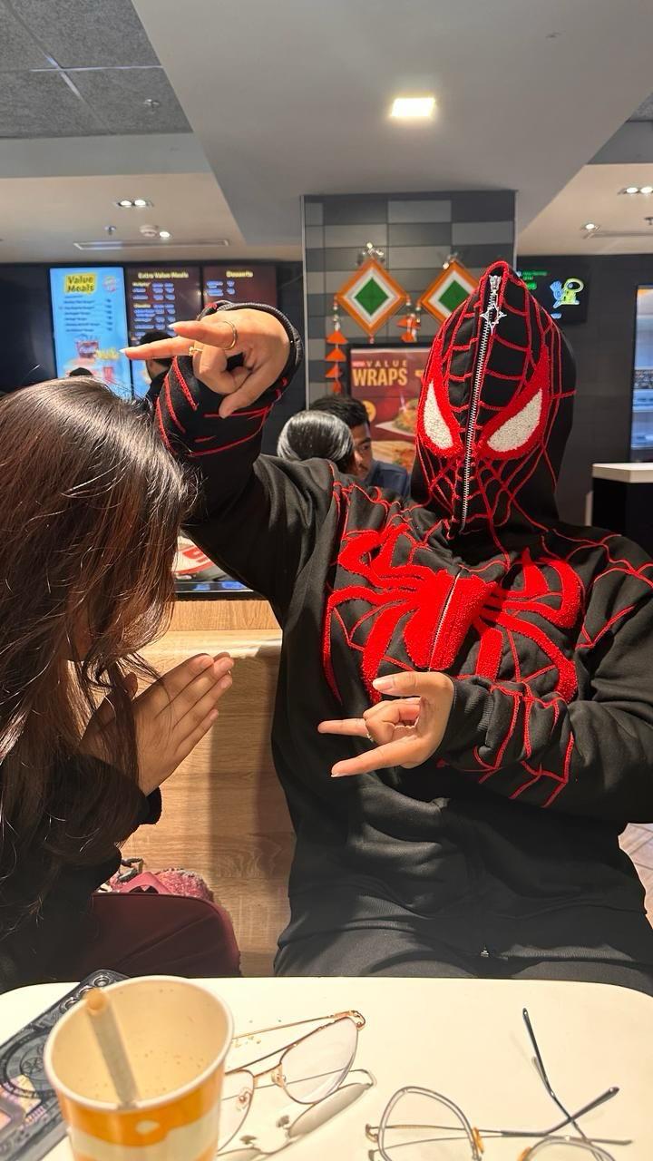 Spider-Man Zip Hoodie – Black / White Color Options, Marvel Streetwear