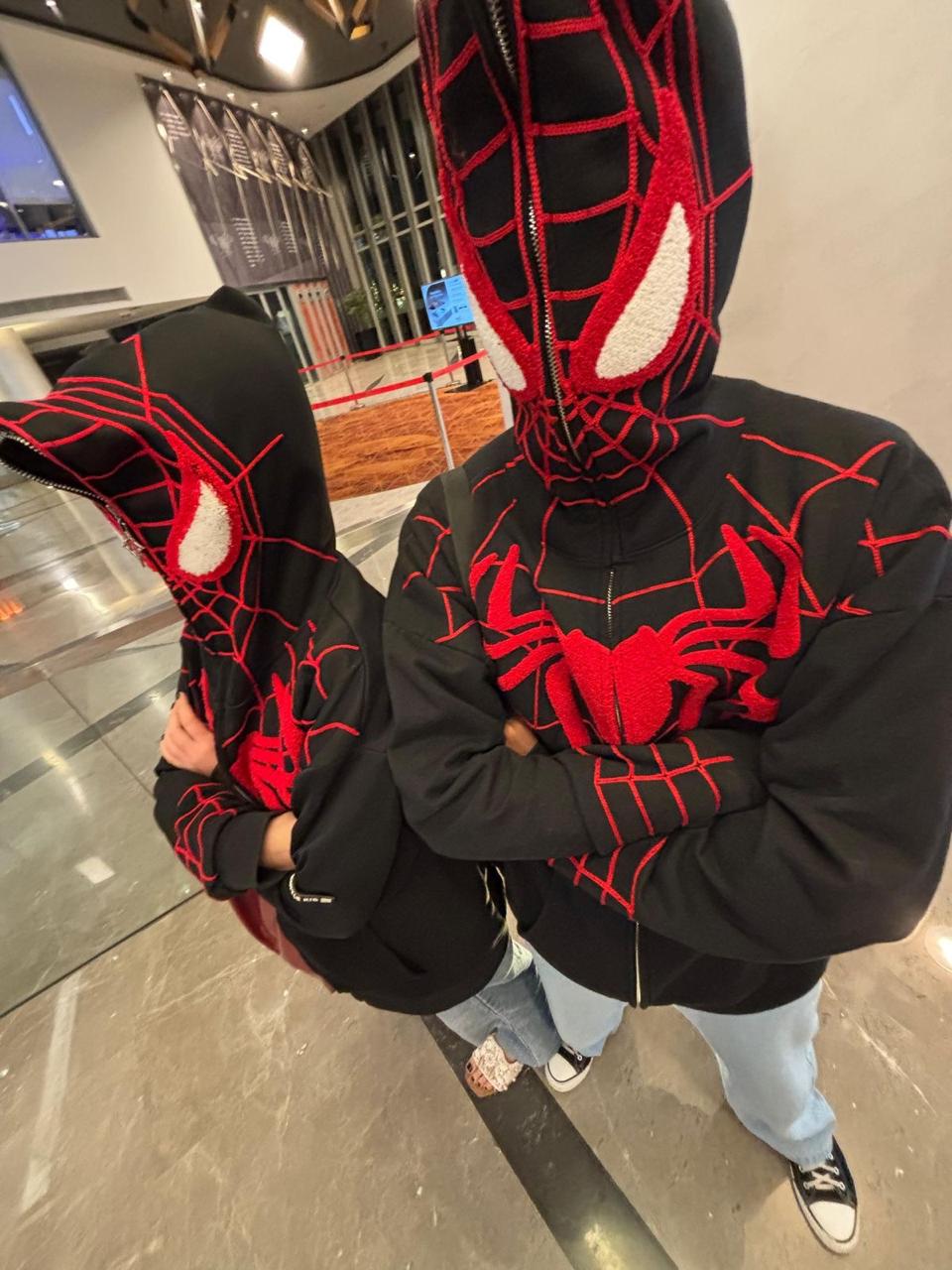 Spider-Man Zip Hoodie – Black / White Color Options, Marvel Streetwear